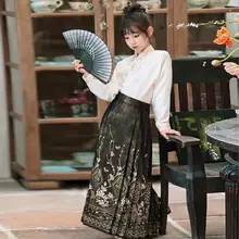 子供用 マーメイドスカート【日常使い・明制漢服スタイル・ウエストゴム】