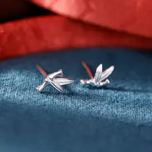 925純銀製 高さが出るデザインのピアス【女性用・個性的なデザイン】