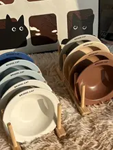 Bridge.cat ペット用ディスク型フードボウル【防黒下顎・首保護・猫・犬用・スタンド対応】