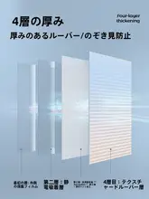 アルミ合金風ブラインド窓用フィルム【防光・マットガラス・プライバシー保護・透光不透明】