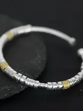 唐草模様の開口手首用ブレスレット【シルバー製・軽やか・高級感】