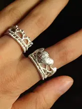 ハート型レースリング【手作り・S925シルバー・重ね付け可能】