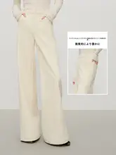 復古風のゆったりとしたストレートカットパンツ【冬用・コーデュロイ・スリム効果】（セットアップ対応）