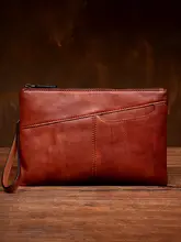 クラッチバッグ セカンドバッグ メンズ 本革 エンベロープ型 シンプル ヴィンテージ ビジネス 通勤 スマホ収納