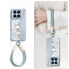 GGUU 水波模様のスマートフォンケース【Xiaomi 14 Pro・完全保護・シリコン製・ストラップ付き】