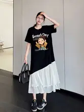 体型をカバーするエレガントな夏のワンピース【半袖・ゆったり・マタニティ対応・フレンチスタイル】（セットアップ対応）