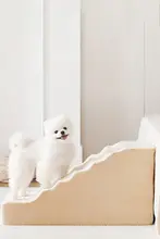 ペット用階段【犬猫用・小型犬対応・洗濯可能・ベッドアクセス便利】