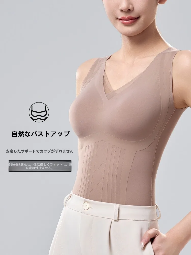 秋冬向けボディシェイパー レディースタンクトップでしたばらぽっこりを引き締める