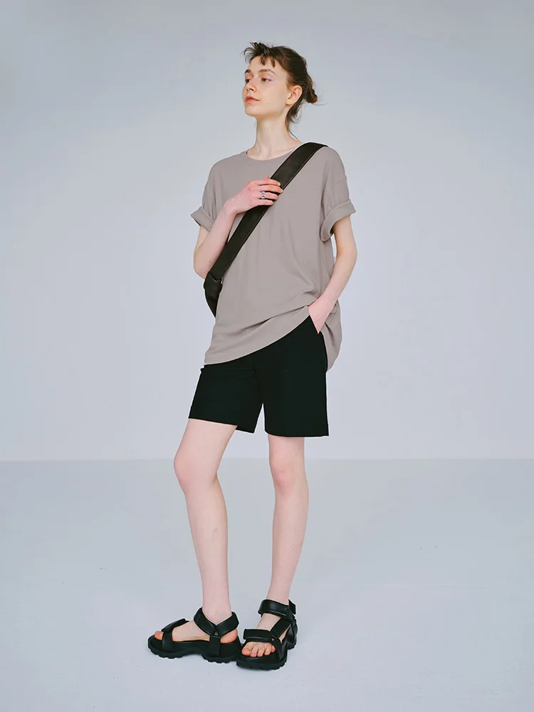 カーゴパンツ コーデ レディース - 高織り綿ハーフパンツの通勤・ビジネスシーン対応