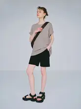 カジュアルスタイルの高織り綿春夏用ハーフパンツ