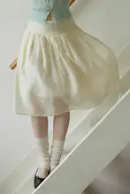 フラワーレースデザインの透け感あるミディスカート【小柄対応・Aライン・夏用】（セットアップ対応）