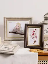 アメリカンスタイルのシンプルフォトフレーム【置き型・油絵風・レトロデザイン】