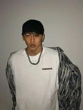 夏用白色Tシャツ【男性用・コットン・ゆったりサイズ・ストリートスタイル】