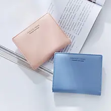 女性用 薄型2つ折りミニ財布【シンプルデザイン・ショートタイプ・軽量】
