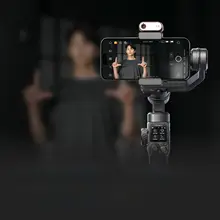 AI追尾機能付きスマートフォン用ジンバルスタビライザー【360度自動回転・手持ち防振】