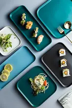 角形 陶器 プレート 家庭用 ステーキ デザート 朝食 西洋料理 食器