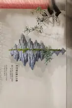 壁飾り 吊り下げ 天空の城 フェイクストーン FRP製 禅風 チャイナテイスト 室内造景 インテリア オブジェ