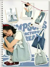 春夏用キャンバスリボン刺繍トートバッグ【大容量・通勤・学生用・ショルダー＆ハンド】