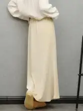 imoko 褶皺入り ショートスカート【米杏色・フィッシュテール・ハイエンド女性デザイン】