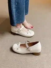 羊皮製内蔵ヒールのリボン付き浅口パンプス【女性用・おしゃれ・ドレススタイルに最適】
