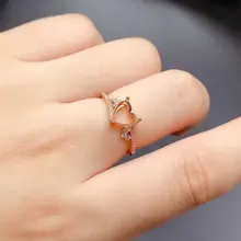 S925純銀製 ハートデザインリング【空枠・DIY用・宝石装飾対応】