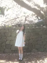 少女の魅力あふれるワンピース【夏用・ホワイト・ショートスカート・韓国風】