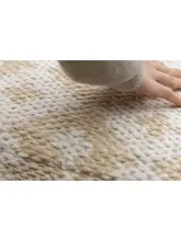 ニュージーランド羊毛と黄麻のダイヤモンド柄スツール【取り外し可能・座り心地良好】