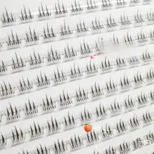 8mm 超自然短タイプまつげ【日常用・透明柔軟軸・セグメントデザイン】