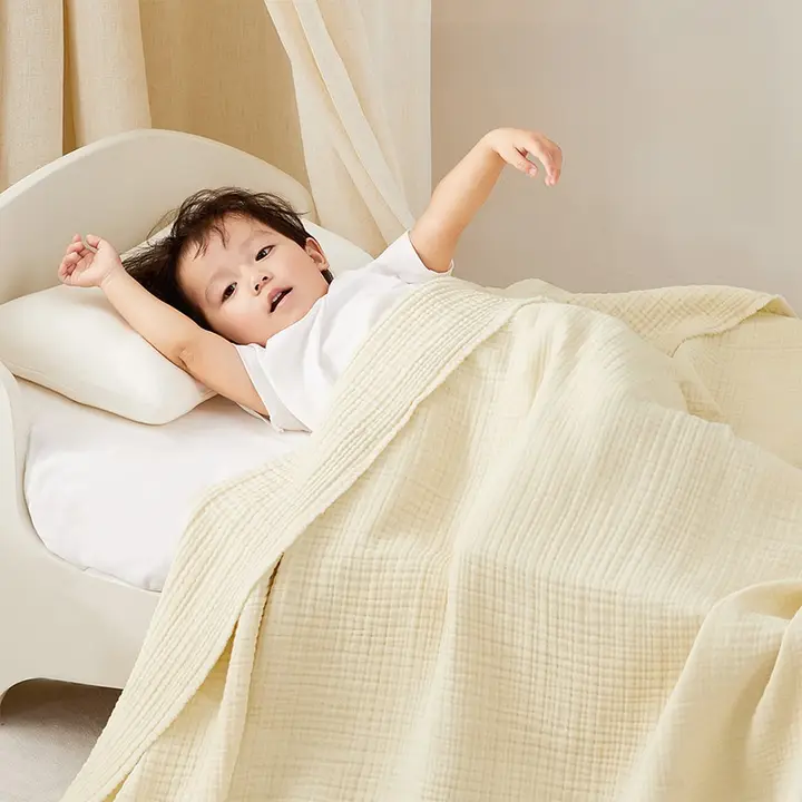 STARZHOME 全棉製の4層ガーゼブランケット【洗濯可能・子供用・ママとベビーに最適】
