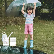 天然ゴム製の防滑雨靴【ニドベアデザイン・子供用・男女兼用・通学用】