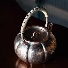 手作り 紫銅製 南瓜型湯沸かし器【茶器・高品質・伝統工芸】