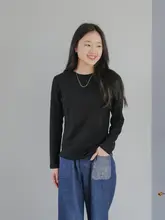 オリジナル綿100%長袖Tシャツ【シンプルデザイン・ラウンドネック・ペルーコットン】