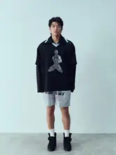 レトロスタイルのリブネック・ダブルスリーブのユース向けスポーツジャージ【極上の柔らかさ・ゆったりフィット】（セットアップ対応）
