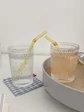竹節短ストロー 高硼珪酸塩 彩り灰色 ins 耐熱