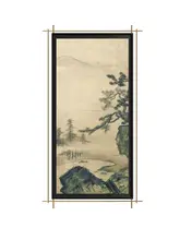 宋代美学を感じる高級ビンテージ金属壁掛けアート【エントランス装飾用】