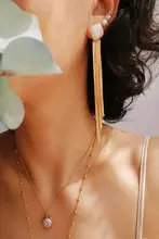 PERSTA ヴィンテージバロックパールフリンジイヤリング【スタイリッシュ・デイリーアクセサリー】