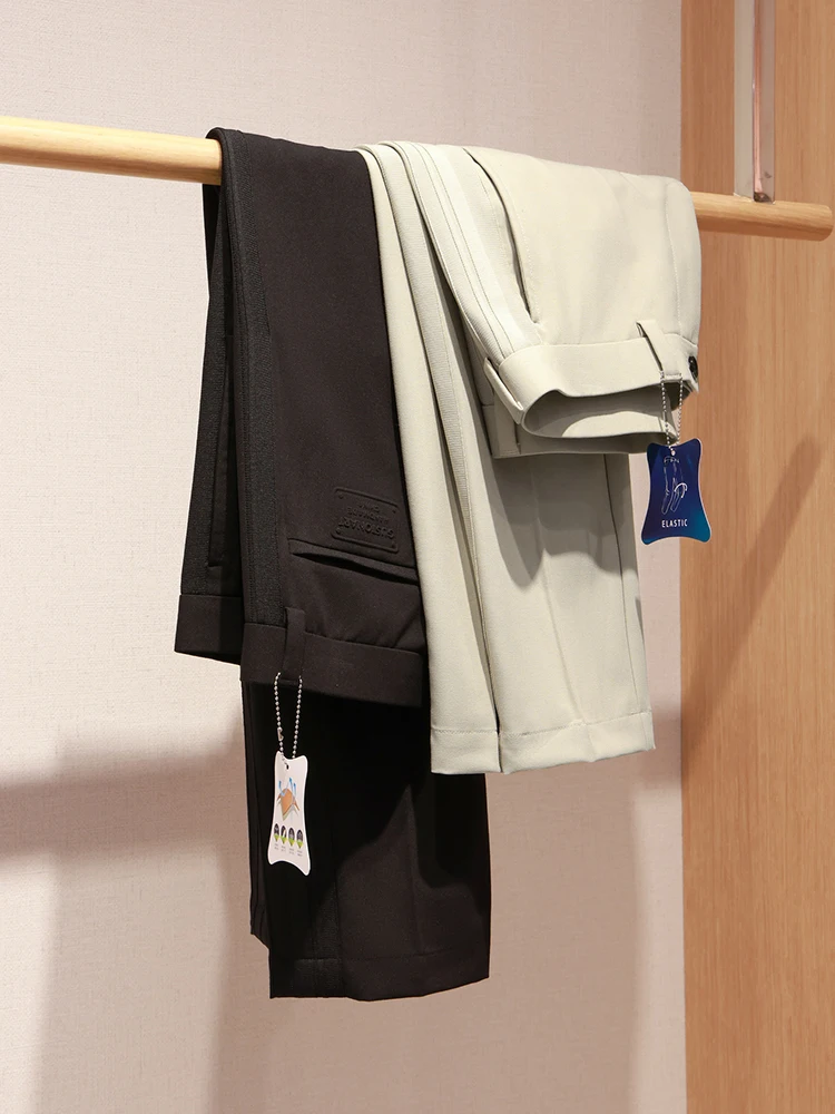 イージーパンツ メンズ おすすめモデル：男性用 夏用ストレッチワイドパンツ【フィット・カジュアル】