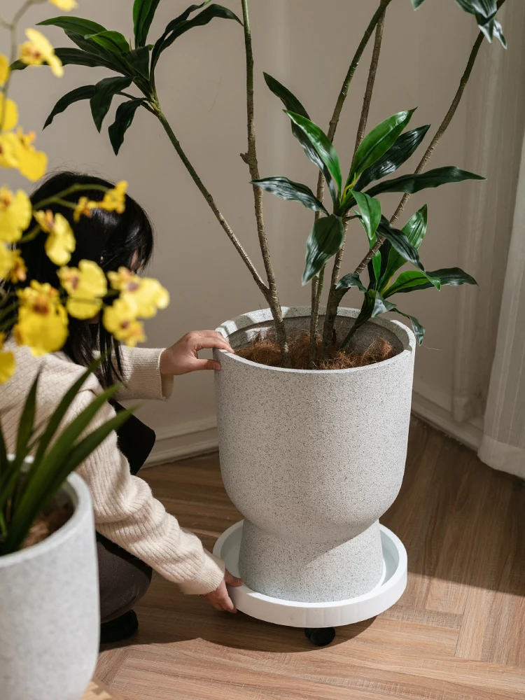 北欧風マグネシウム泥製高脚鉢：容器栽培に最適な観葉植物用花器の選定基準