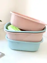 プラスチック製長方形洗面器【家庭用・大容量・厚手・子供用・赤ちゃん用】
