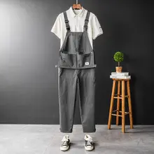 レトロ工装デザインのサロペットパンツ【ストレート・ワイドフィット・多ポケット】