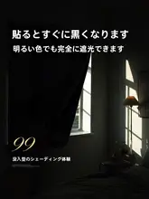 小さな窓用の穴を開ける必要のないマジックテープ、完全遮光カーテン