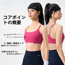361° スポーツブラ【女性用・低強度・細ストラップ・美しい背中デザイン・フィットネス・ランニング・ヨガ対応】