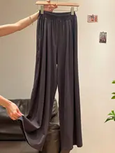 高腰ストレートワイドパンツ【グレー・レディース・秋用・スタイル】（セットアップ対応）