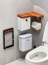 トイレ用 小物収納ラック【トイレットペーパー収納・コーナー三角型・多層棚】
