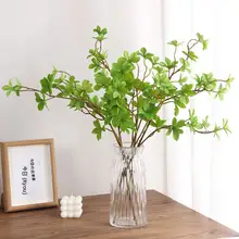 北欧風の人工観葉植物【吊り下げ鐘型・長いマツムシ草の枝・リビング用装飾】