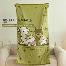子供用カートゥーンデザインのバスタオル【極上の柔らかさ・速乾・全棉使用・大判】