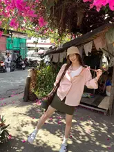 フィットのアシンメトリックシャツ【バルーンスリーブ・女性用・カジュアルデザイン】