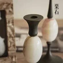 天然石製のアートフレーム【和の侘び寂び・デスクトップ装飾・キャンドルホルダー】