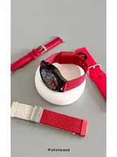スマートウォッチ 交換ベルト ナイロン レザー シリコン マグネット式 赤 お正月 迎春 Huawei Watch GT5 GT4 GT3 Apple Xiaomi 対応