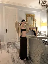 春用 ゆったりとした杏色ニットカーディガン【ケーブルニットデザイン・レトロスタイル】